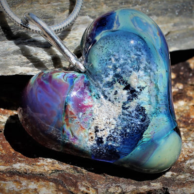 terranova specialty glass - 3d heart memory bead